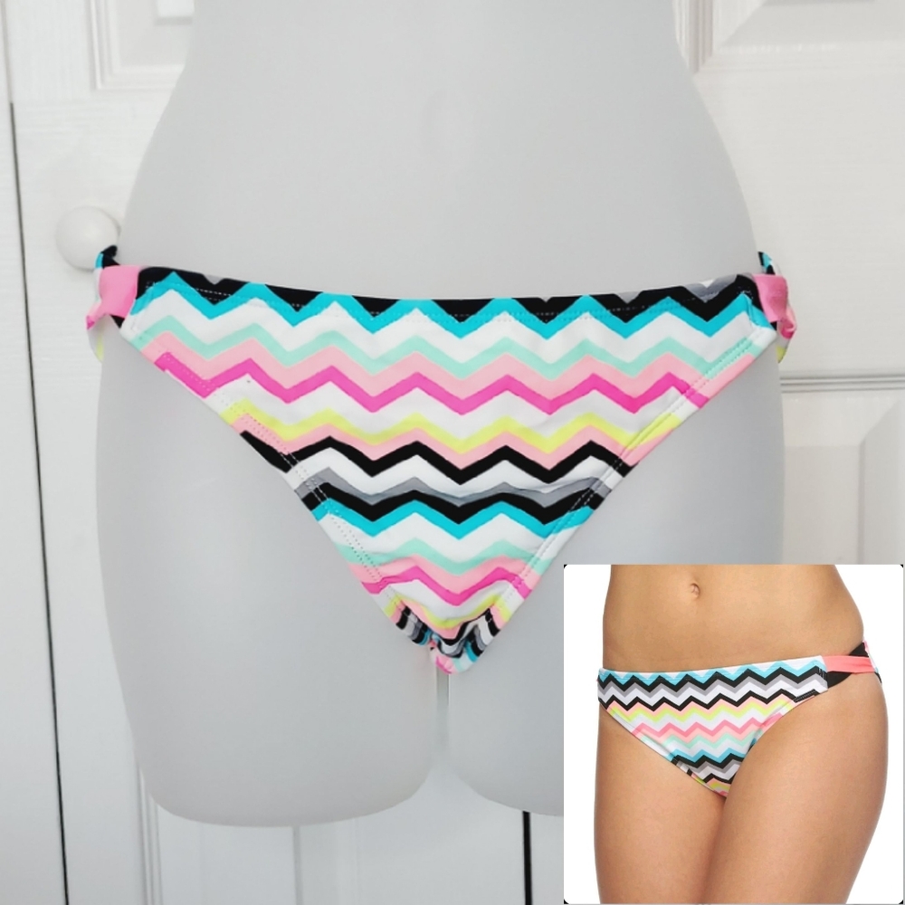❤️SO bikini bottoms colorful zig-zag pattern hipster 🤍MEDIUM